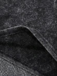 Manfinity Dauomo Áo thun trễ vai thường ngày mùa hè dành cho nam có in họa tiết, kiểu Gothic Vintage Washed, trang phục dạo phố, mèo đá chơi guitar cổ điển, áo thun mèo ghita vui nhộn cổ điển - màu đen - Xem 7
