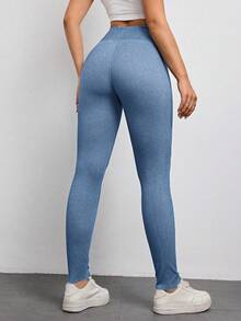 Flexra Quần Jeans Skinny Co Giãn Định Hình Cơ Thể Cạp Cao Thời Trang Thường Ngày Cho Nữ - Rửa nhẹ - Xem 5
