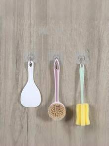 Perchero de pared blanco sin marcas, autoadhesivo sin necesidad de perforar, organizador para llaves, sombreros, toallas, solución de almacenamiento para baño, dormitorio, oficina, cocina, artículos esenciales para el hogar, imprescindibles para la organización del hogar