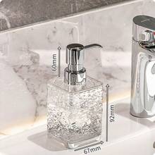 1pc Bathroom Lotion Bottle & Foaming Bottle For Shampoo, Shower Gel, Conditioner, Liquid Soap, 300ml/400ml Gray And White Plastic Water Ripple Refillable Empty Shampoo Pump Bottle, Bathroom Toiletry Stuff, Easy To Clean And Use Home Bathroom Decor Fall Decor Back To School - Multicolor - View 10