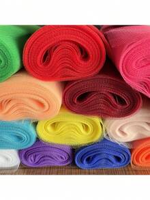 1pc Tulle Roll Spool White Organza Roll Red Blue Tulle Organza Fabric Tutu Skirt Girl Shower Decor Party Supplies DIY 25 Yards*15cm,Christmas - Multicolor - View 5
