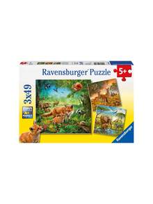 Ravensburger Animals Of The Earth 3x49 Piece Jigsaw Puzzle Age 5 Years+ 9330 - Multicolor - View 1