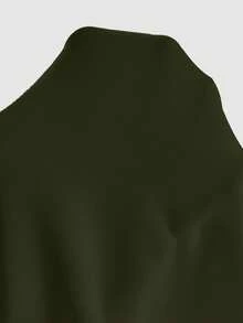 GlowEve Fashionable Casual Style Long Sleeve Plaid Collar Zipper Letter Print Sweatshirt For Women - Army Green - View 8