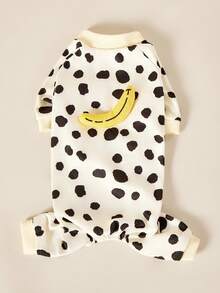 PETSIN 1pc Pet Cat Dog Universal Classic Polka Dot Stripe Pattern Print Elastic Knit Comfortable Four Legged Clothes Dog Sweet And Cute Jumpsuit