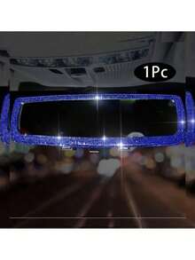 Rhinestone Decorated Car Rearview Mirror Cover, Creative Personalized Cute Accessory For Women - With drill - View 10