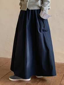 DAZY 少女秋季半身裙 - 藏蓝色 - 查看 6