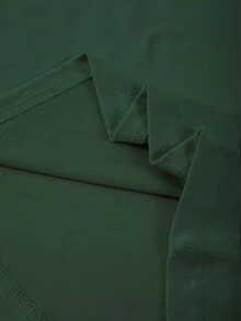 Zolique 女式夏季休闲宽松圆领蝴蝶印花短袖T恤图案T恤女式上衣 - 墨綠色 - 查看 3