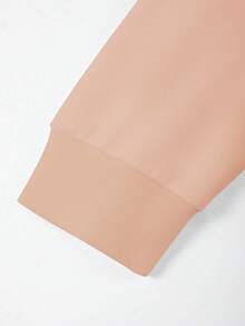 Manfinity EZcore 男士休闲纯色圆领卫衣，适合秋季穿着，米色，落肩设计，长袖上衣 - 粉色 - 查看 3