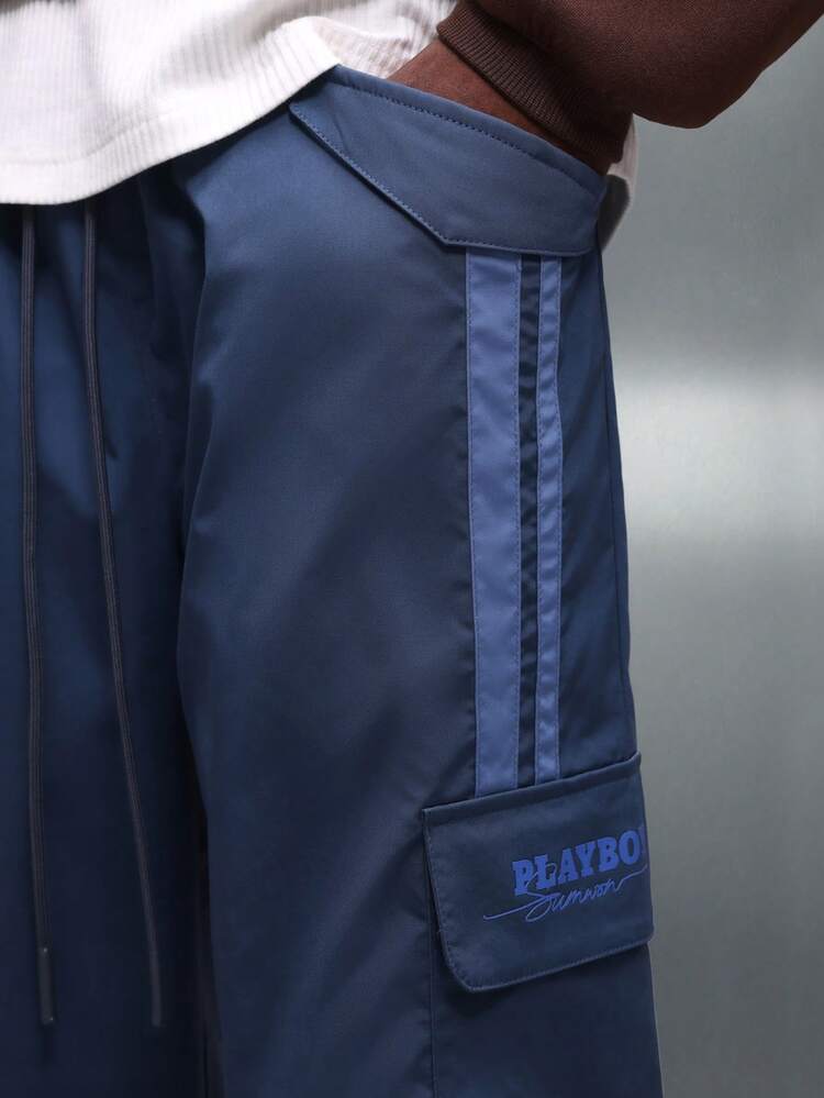 PLAYBOY X SUMWON Cargo Pants With Side Stripes