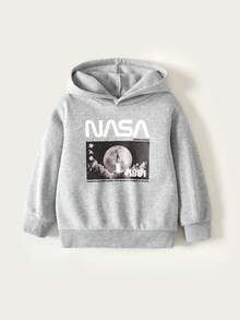 Maija Kids 男童印花宽松卫衣，灰色 - 淺灰色 - 查看 5