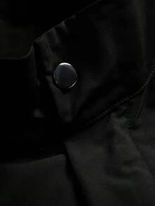 PAVTROS Men's Letter Print Long Sleeve Casual Loose Jacket Custom Jacket Racing Jacket Black And White Jacket Streetwear Jacket Romwe Jacket - Multicolor - View 8