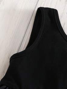 Emery Rose Kids Emery Rose Kids Baby Girl Casual Simple & Comfortable Crossed Back Sleeveless Dress  Back To School - Black - View 5