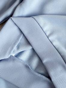 SHEIN 2pcs Baby Boys Toddler Infant Kids Cute Sweet Fashion Casual Light Blue Solid Color Large Yellow Winking Smile Face Print Graphic Long Sleeve Round Neck T-Shirt Sweatshirt Pullover Tops And Elastic Waist Sweatpants Joggers Pants Two Piece Outfit Sets Tracksuit Thick Soft Clothes For Daily Wear Home Indoor School Fall Autumn Winter - Blue - View 2