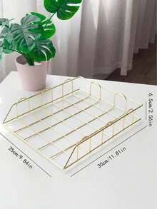 A4 Desktop File Organizer Rack, Removable Tabletop Study & Office Document Storage Metal Stand, Stackable Metal Desk Letter Tray/A4 Paper Holder, File Organizer For Office, School, Home,School Supplies,Back To School