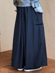 DAZY 少女秋季半身裙 - 藏蓝色 - 查看 5