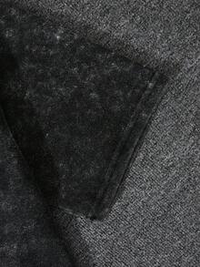 Manfinity Dauomo Áo thun trễ vai thường ngày mùa hè dành cho nam có in họa tiết, kiểu Gothic Vintage Washed, trang phục dạo phố, mèo đá chơi guitar cổ điển, áo thun mèo ghita vui nhộn cổ điển - màu đen - Xem 6