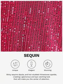 SHEIN Clasi Women's Fashion Sequin Decor Minimalist Camisole, Casual Everyday Wear