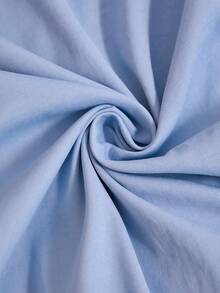 EMERY ROSE 大码女式秋/初春休闲时尚度假蓝色衬衫，长袖女式衬衫，蓝色女式上衣，西式衬衫，女式衬衫上衣，外出穿着，2026新款，简约时尚，适合日常穿着，初春，度假女装，节日女装，春季女装，情人节女装 - 藍色 - 查看 10