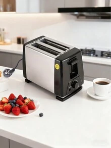 JMMO 2 Slice Compact Size Stainless Steel Body PFOA Free Non Stick Coating Automatic Toaster With 7 Browning Levels Defrost Reheat Cancel Bagel Functions Extra Wide Slots Adjustable Height Control Removable Crumb Tray Cool Touch Handle Quick Heating Black Color Mini Toaster Breakfast Maker - Multicolor - View 8