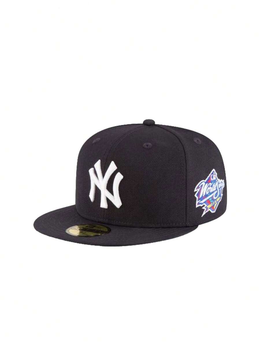 New Era قبعة رجالية مطابقة من الصوف 59Fifty لبطولة الدوري الأمريكي لعام 1998 لفريق نيويورك يانكيز باللون الأسود - الأزرق - مشاهدة 1