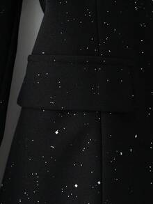 GlowEve Blazer attillato da donna con foil oro e argento, adatto per l'autunno/inverno - nero - Visualizzare 3