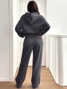 Women Two-Piece Outfits - Dark Grey - View 2