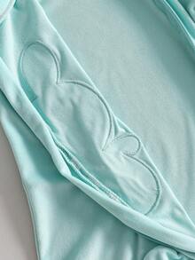 SHEIN 两件装女婴可爱波点格子兔子图案连体衣，面料柔软亲肤，适合户外玩耍、公园散步、购物，春秋季穿着。 - 彩色 - 查看 7