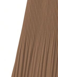 GlowEve CURVE Plus Size Women's Solid Color Elastic Waist Pleated Long Casual Skirt