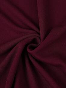 SHEIN Franclia 女式优雅对比佩斯利印花领结长袖连衣裙（配腰带） - 紫色 - 查看 4