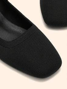 CUCCOO BASICS Women's Casual Buckle Design Versatile Chunky Heel Loafers For Christmas - Black - View 4