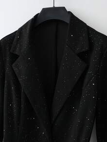 GlowEve Blazer attillato da donna con foil oro e argento, adatto per l'autunno/inverno - nero - Visualizzare 7