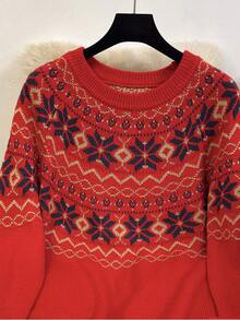 GlowEve CURVE 大码新款秋冬女式粗针织复古宽松休闲毛衣 - 彩色 - 查看 4