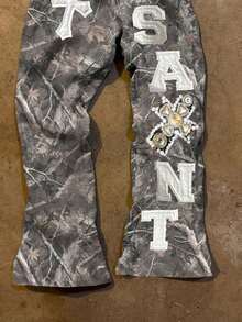 Glimmora Women's Letter & Branch Print Elastic Waist Casual Pants - Multicolor - View 3