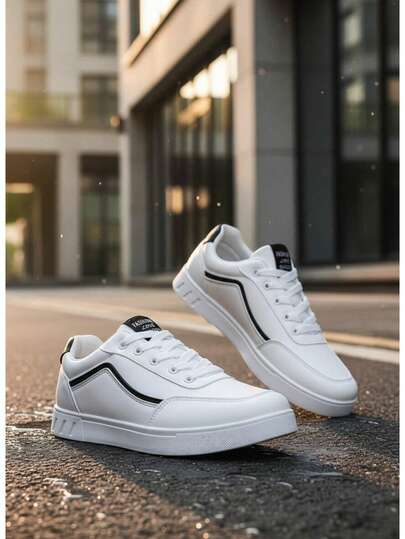 Zapatos deportivos para hombre de cuero con estilo moderno, cómodos para ejercicio, commuting y actividades diarias, diseño versátil y elegante, calzado deportivo de alta calidad para uso diario y entrenamiento.