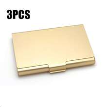 1pc Creative Business Card Box, Aluminum Alloy Business Card Box, Business Card Holder, Business Card Holder, Business Card Holder, Card Storage, Business Card Storage, Credit Card Case, Wallet, Home Storage Box, Office Supplies And Office Storage. - Multicolor - View 11