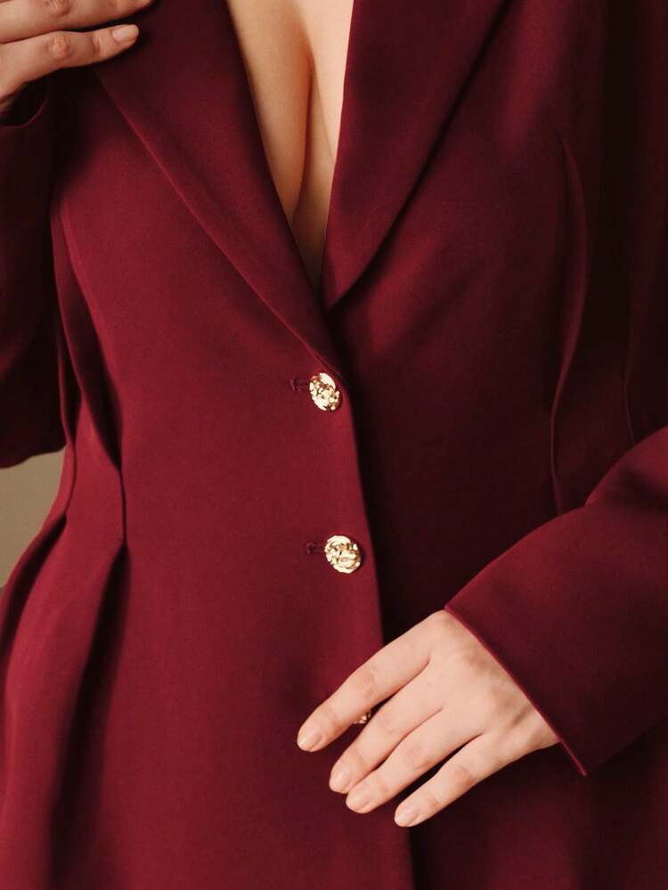 Blazer elegante e retrò con collo a risvolto, manica lunga, taglio slanciato, adatto per donna taglia grande, ideale per autunno, inverno, primavera, Capodanno, feste, matrimoni, chic, stile, casual business, Ringraziamento, laurea, Natale