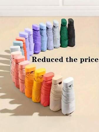 1把轻便折叠伞，6根加固伞骨 - 轻巧便携，手动开合，男女通用，多种颜色可选，方便旅行 - 理想的礼物，日常舒适，时尚配饰，经久耐用，户外用品，简约配饰，优质材料，都市生活方式