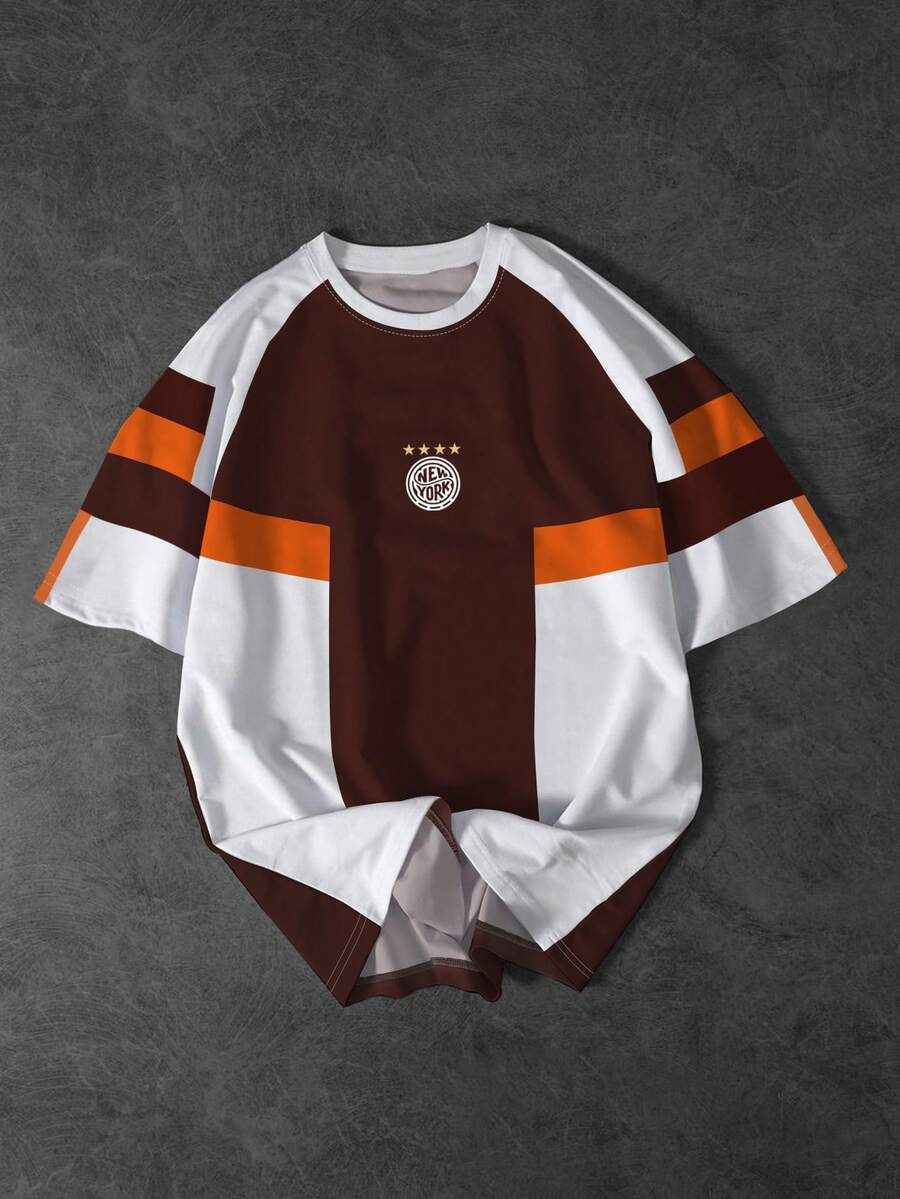 PAVTROS Khối màu hình học tay ngắn, thể thao thường ngày - Nhiều màu - Xem 1