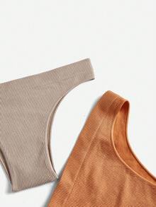 Quần lót lọt khe vải co giãn cao thoải mái cho nữ, quần lót trơn, nhiều màu - Nhiều màu - Xem 2