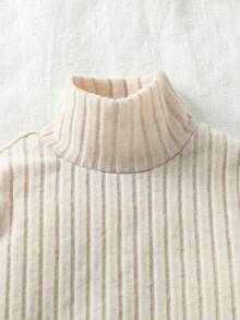 Souflis Souflis 2 件套小男孩罗纹高领上衣和格子裤套装，分层穿搭，百搭秋冬 - 彩色 - 查看 7