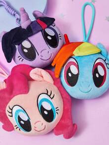 My Little Pony X SHEIN 1个可爱卡通小马立体挂件，适合男孩女孩，造型有趣，可挂在包包上，可选暮光闪闪/云宝黛西/碧琪 - 彩色 - 查看 8