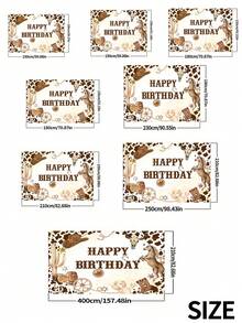 1pc, Western Cowboy Rectangle - Perfect For Birthday Party Photography, Americana Theme Decorations, Cake Table Banner, And Photo Studio Props Easy To Use, And Unique Animal Design, Christmas - Multicolor - View 3