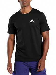 Adidas Essentiels Men's T-Shirts Black - Black - View 1