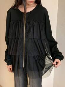 DAZY 少女秋季外套 - 黑色 - 查看 5