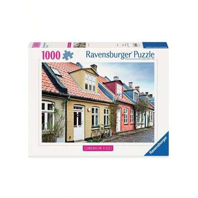 Scandinavian Places - Houses In Aarhus, Denmark 1000 Pieces Adults Puzzles 14 Years+ 12000113