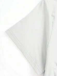INAWLY Áo phông thêu vỏ sò và cây cọ, áo phông thêu bãi biển mùa hè, cổ tròn kỳ nghỉ nhiệt đới, áo nỉ thể thao ven biển - trắng - Xem 3