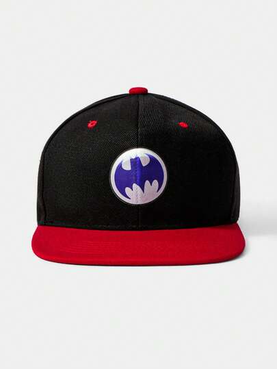 DC Women Core X SHEIN 女士时尚休闲撞色蝙蝠印花棒球帽