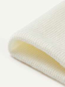 Cozy Pixies 1个黑色带绒球的拉法帽，新生儿滑雪面罩，幼儿针织帽，双球设计，男女宝宝通用，儿童冬季保暖帽，儿童针织帽 - 白色 - 查看 8