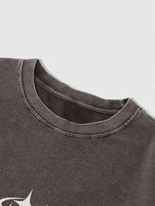 ROMWE MEN Street Life Spring Casual Graphic Men'S Star Print Round Neck Casual Loose Long Sleeve T-Shirt - Multicolor - View 3