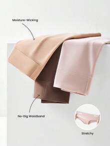 LUVLETTE 3条装中腰基础款隐形三角内裤女士内裤套装 - 休闲舒适 - 彩色 - 查看 3